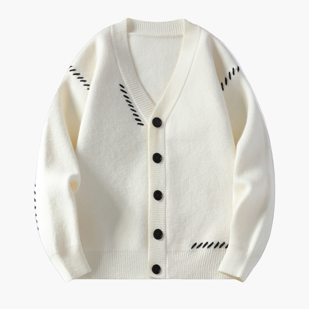 Men's Classic Button-Up Casual Cardigan Sweater – Versatile Everyday Style