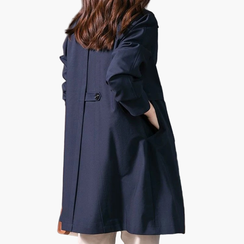 Women's Classic Single-Breasted Trench Coat – Timeless Office & Casual Outerwear