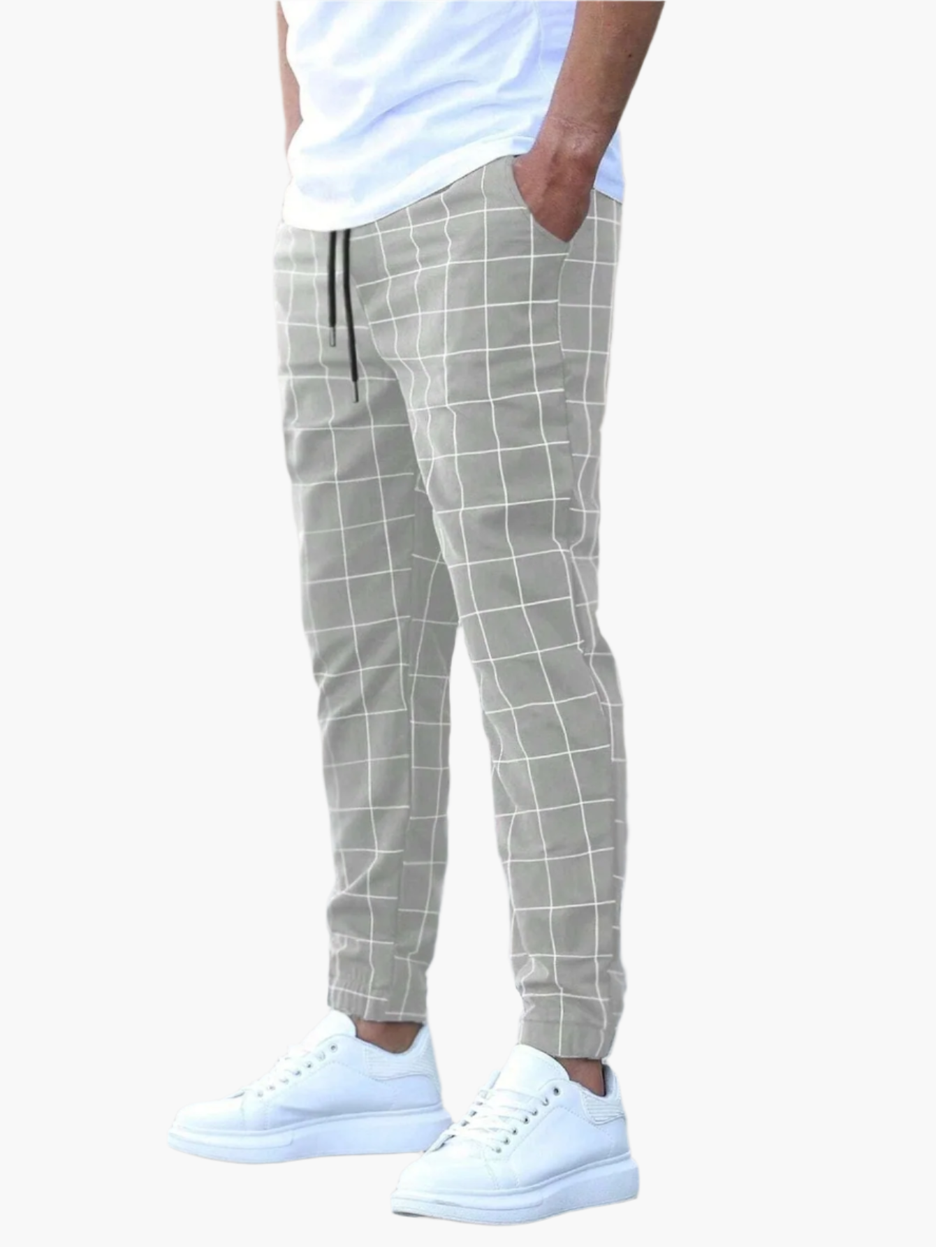 Men's Casual Plaid Jogger Pants – Modern Fit, Everyday Comfort, Versatile Style