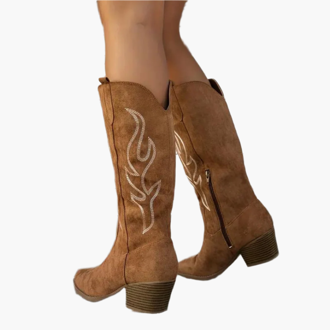 Women's Knee-High Western Cowboy Boots Fashion Classic Style