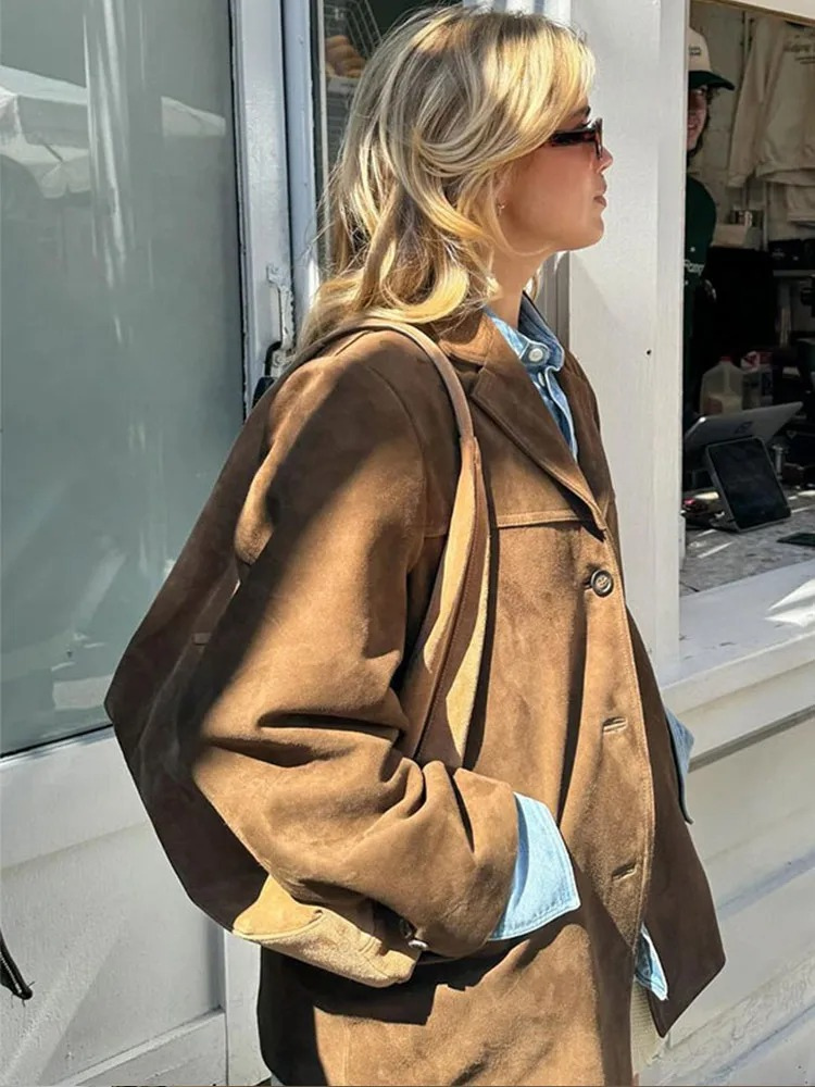 Women's Classic Oversized Blazer – Elegant Fall & Winter Outerwear for Everyday Style