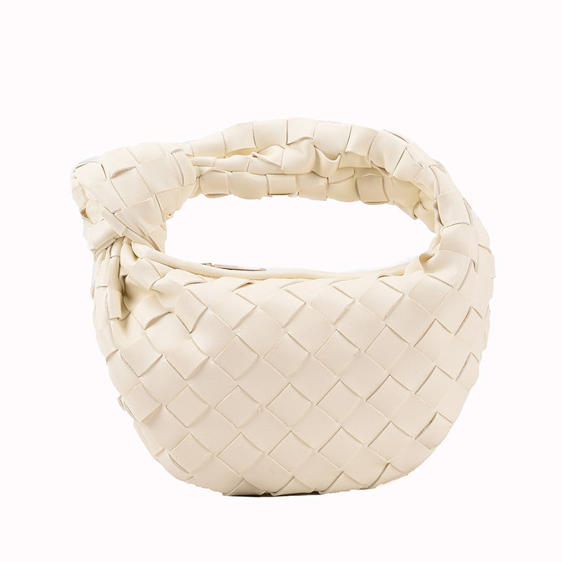 Angela – Woven Small Round Bag in Solid Colors