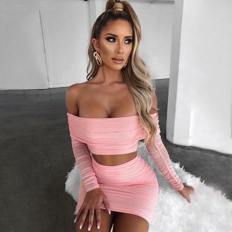 Jessie – Sexy Pleated One Shoulder Skirt