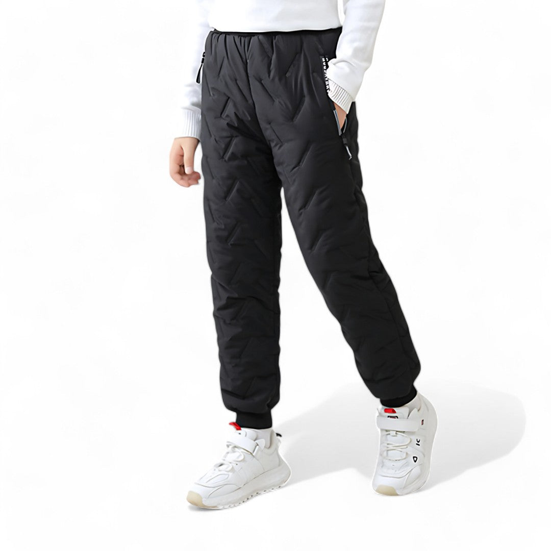 Children's Outdoor Winter Pants Fleece-Lined Waterproof Windproof Snow Trousers