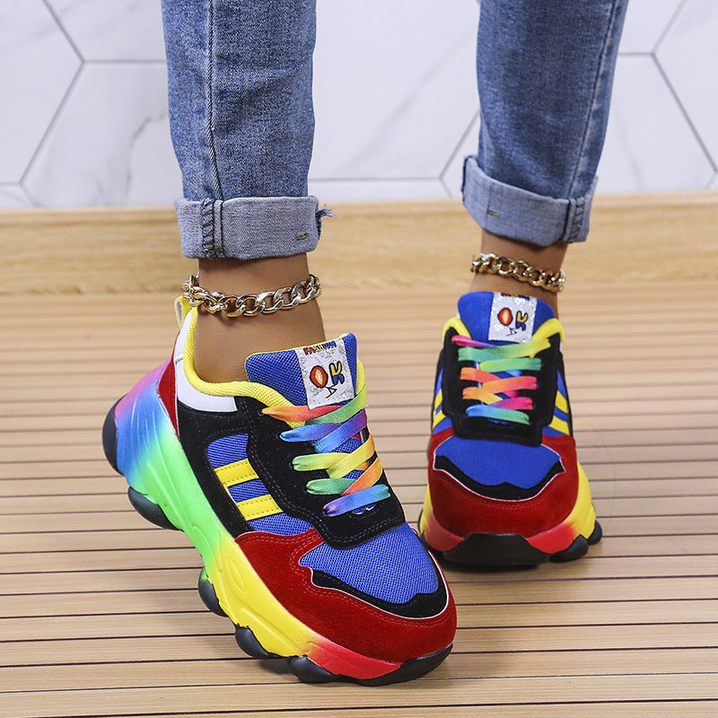 Tracy – Women's Thick Bottom Lace-Up Sports Pumps