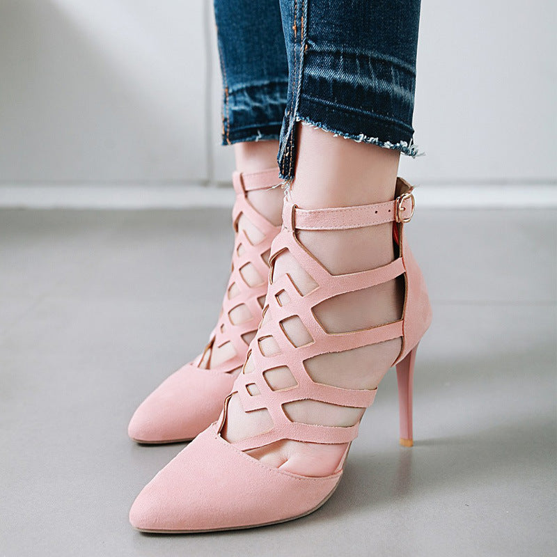 Natalie – High Heel Cutout Roman Shoes