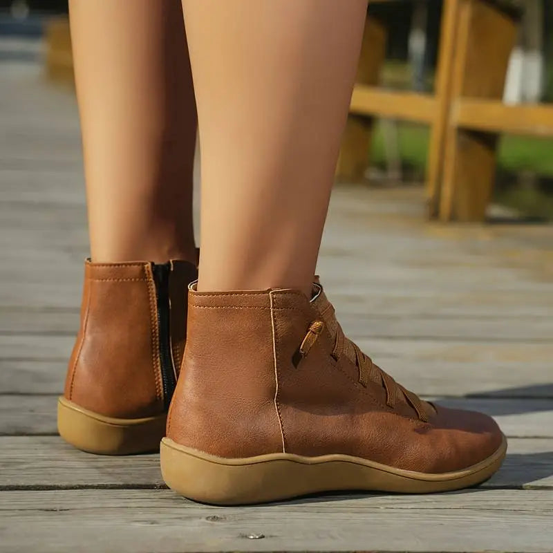 Women's Orthopedic Slip-On Ankle Boots for Everyday Comfort and Style