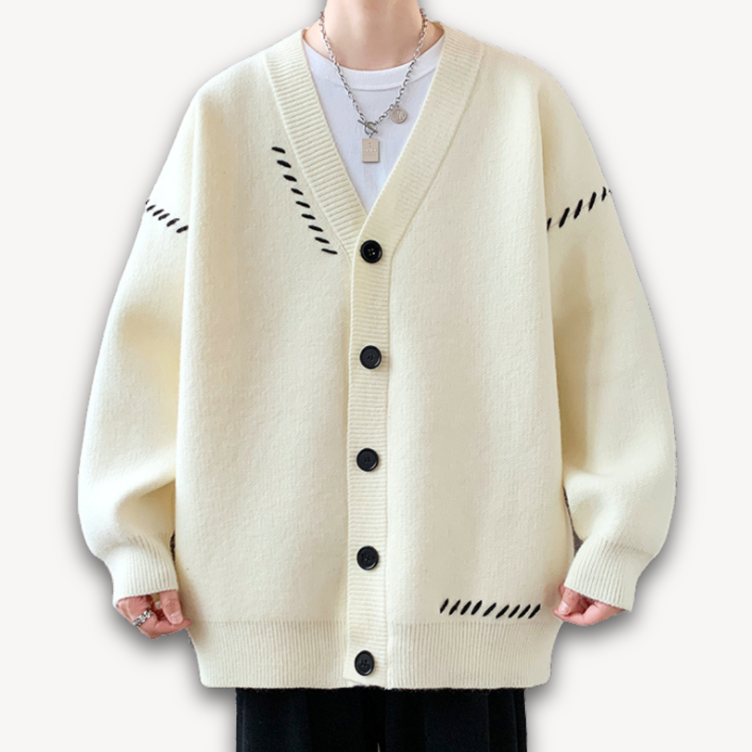 Men's Classic Button-Up Casual Cardigan Sweater – Versatile Everyday Style