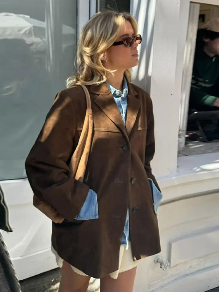 Women's Classic Oversized Blazer – Elegant Fall & Winter Outerwear for Everyday Style