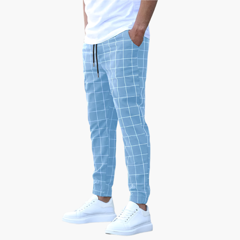 Men's Casual Plaid Jogger Pants – Modern Fit, Everyday Comfort, Versatile Style