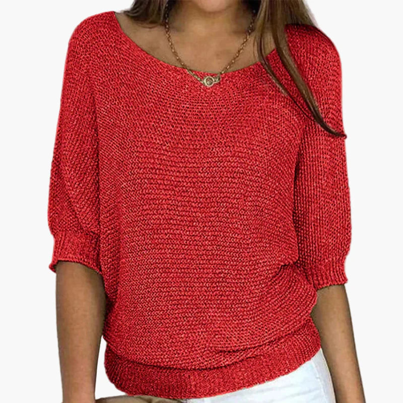 Women's Relaxed Knit Pullover Sweater for Everyday Comfort and Style