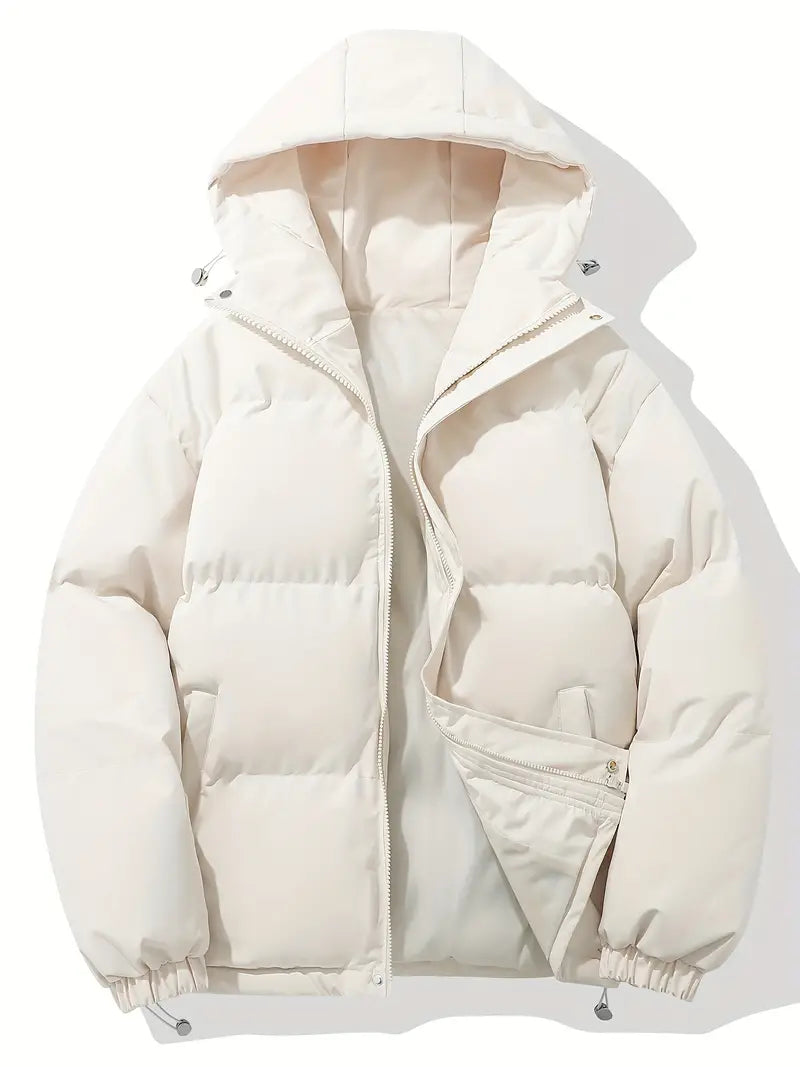 Men's Classic Winter Puffer Jacket with Hood – Warm Insulated Everyday Outerwear