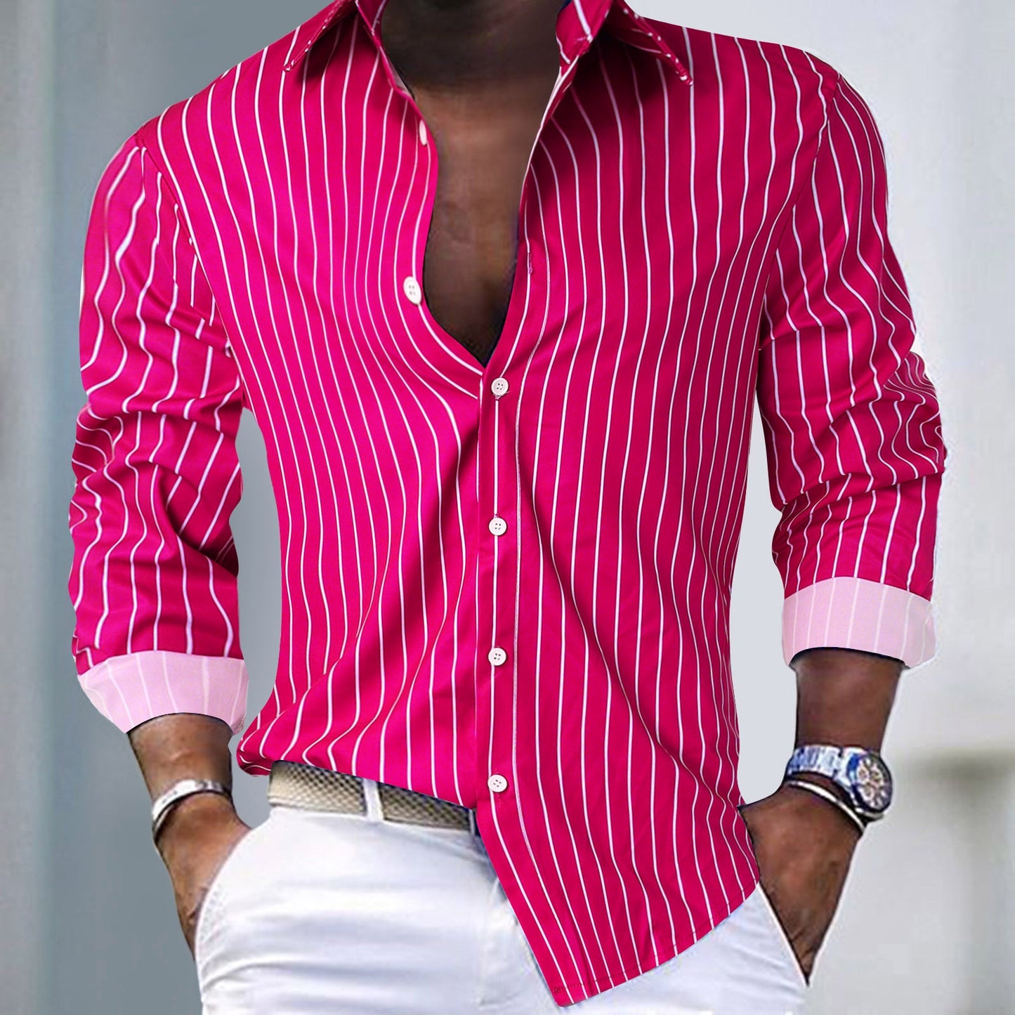 Glenn – Striped Long Sleeve Cardigan