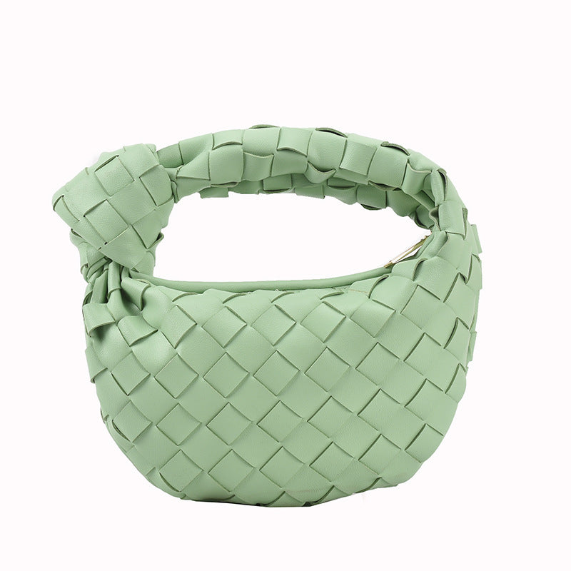 Angela – Woven Small Round Bag in Solid Colors