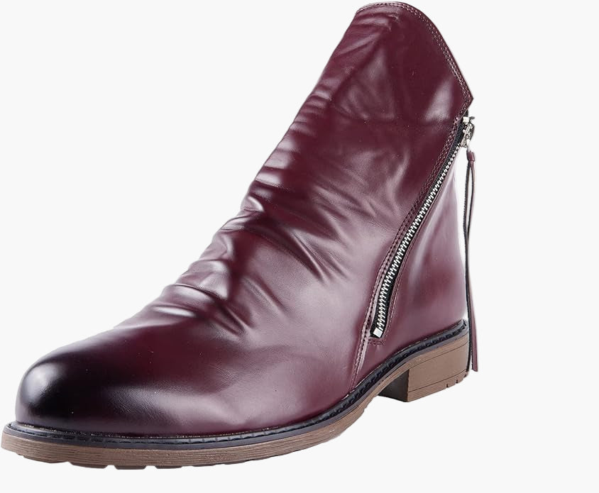 Men's Classic Ankle Boots with Side Zip – Sleek Urban Style & Everyday Comfort