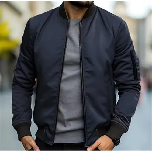 Men's Transitional Bomber Jacket – Lightweight Casual Style for Everyday Wear
