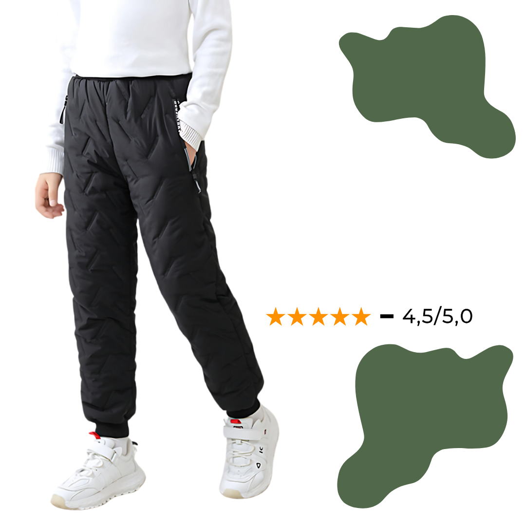 Children's Outdoor Winter Pants Fleece-Lined Waterproof Windproof Snow Trousers
