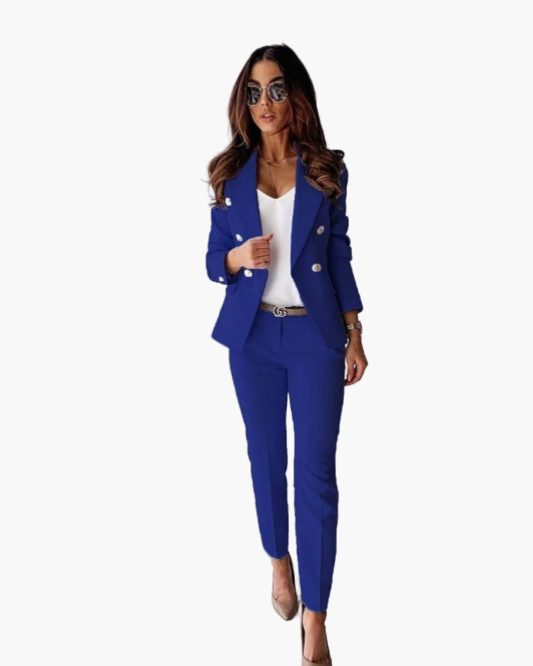 Women's Double-Breasted Business Suit – Tailored Fit, Elegant Office & Formal Wear