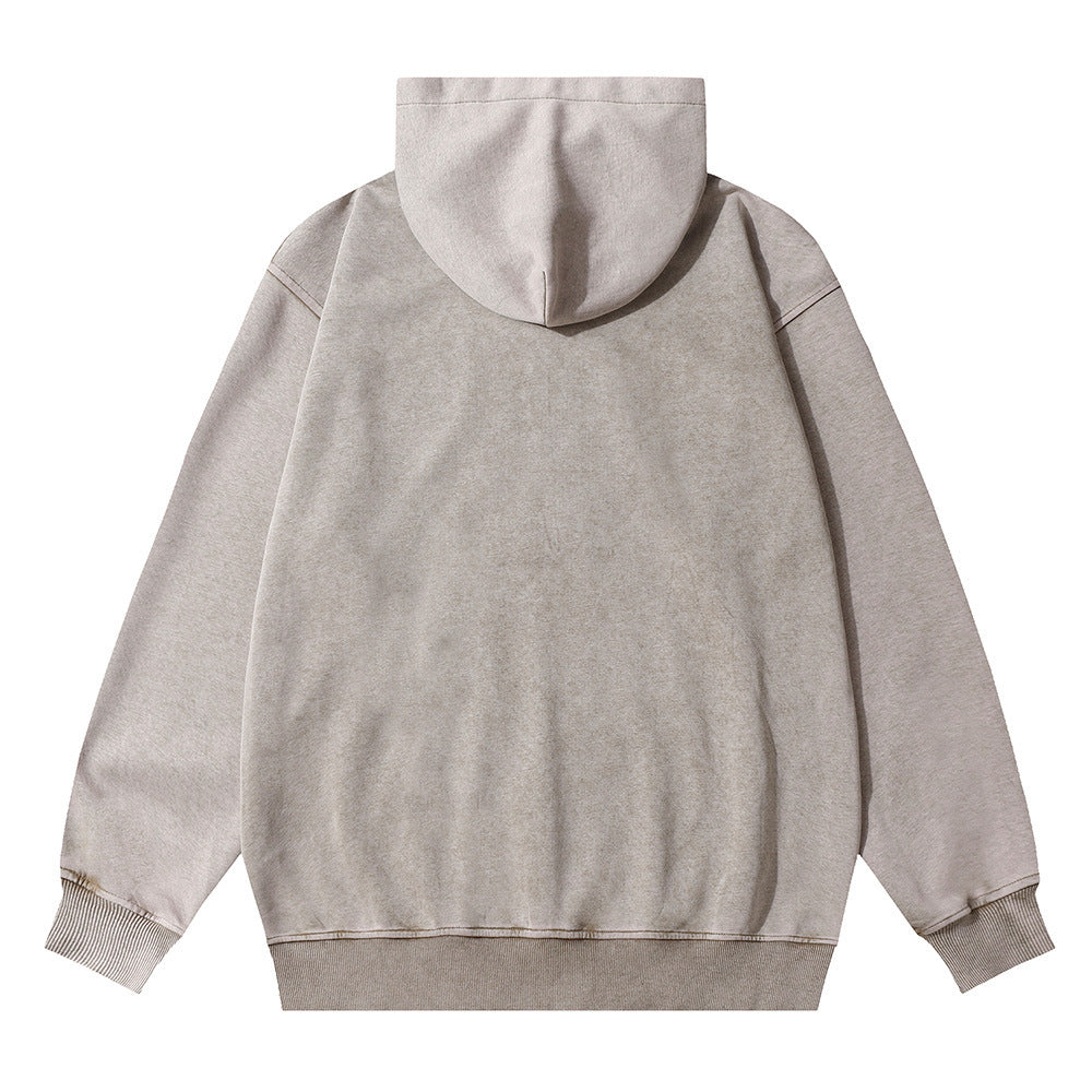 Andrew – Decorative Hoodie with Letter Patch Embroidery