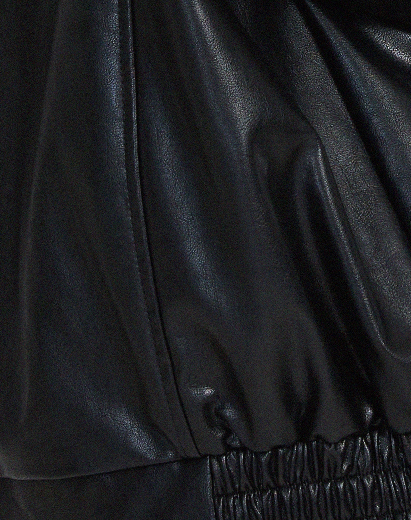 Women's Oversized Faux Leather Bomber Jacket – Trendy Relaxed Fit for Casual and Night Out Style