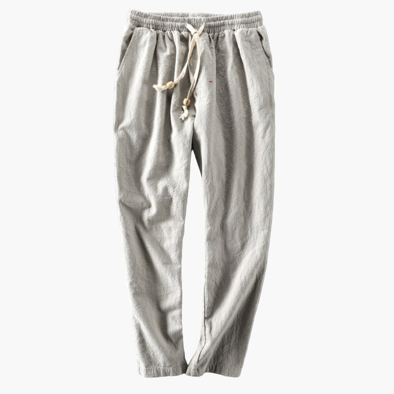 Men's Japan-Style Casual Drawstring Trousers for Travel and Everyday Wear