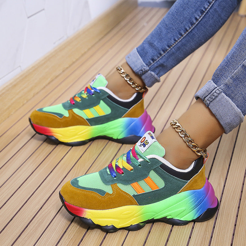 Tracy – Women's Thick Bottom Lace-Up Sports Pumps