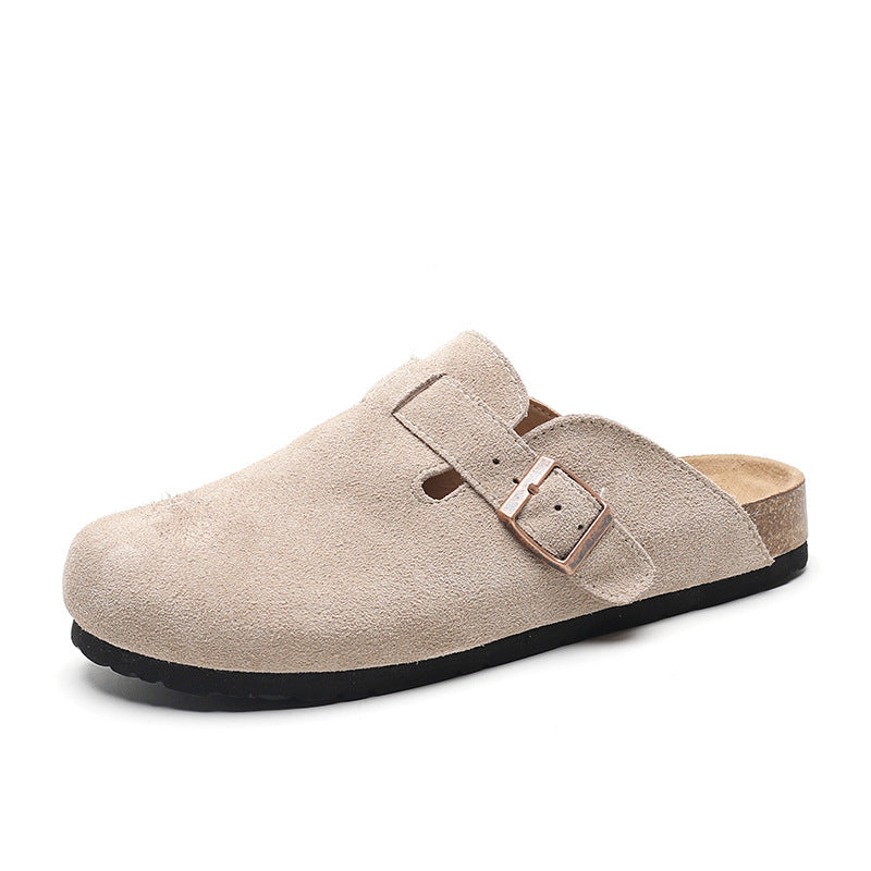 Danielle – French Retro Closed Toe Half Slippers
