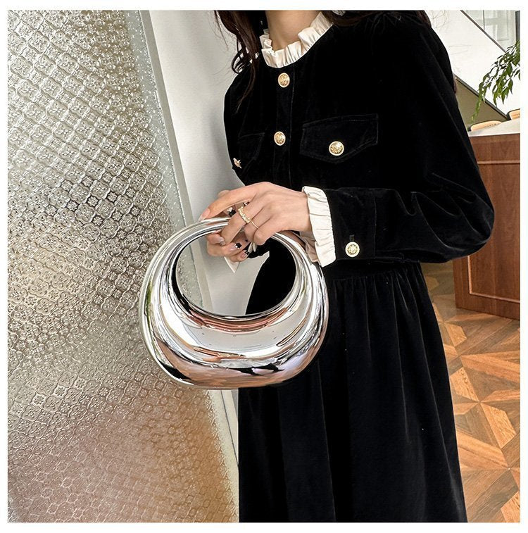 Gabrielle – Acrylic Handbag Moon Dinner Bag Crossbody