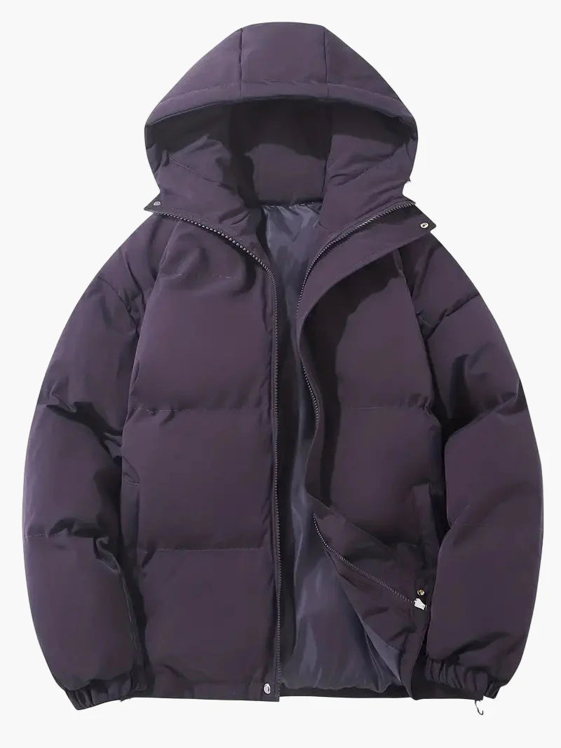 Men's Classic Winter Puffer Jacket with Hood – Warm Insulated Everyday Outerwear
