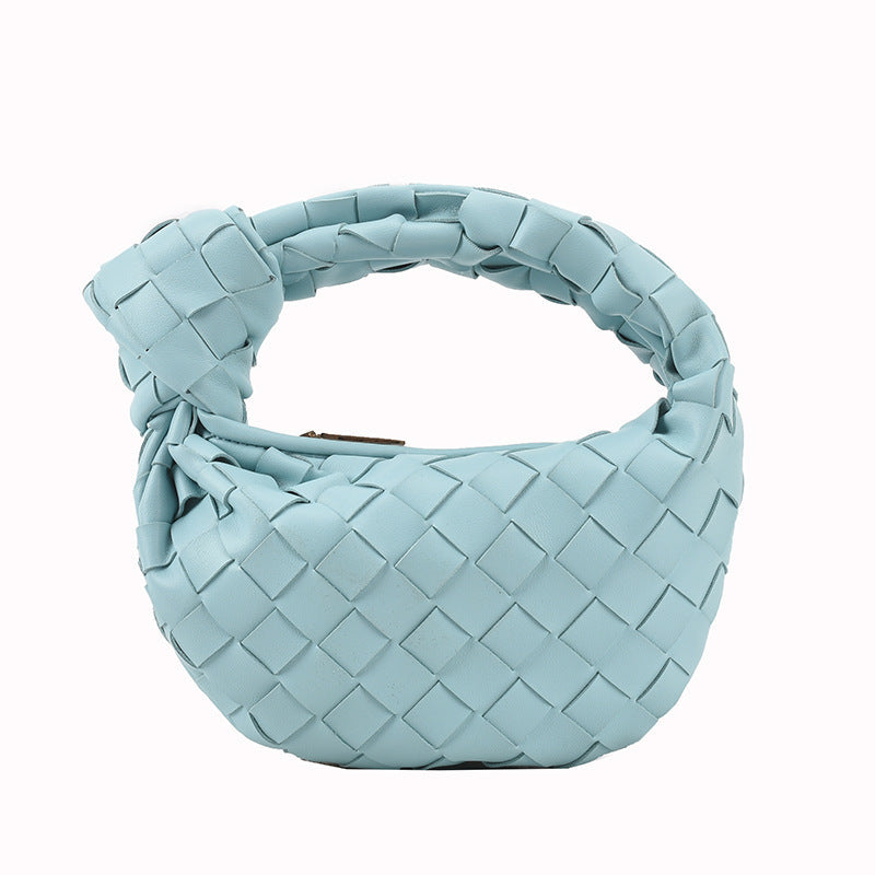 Angela – Woven Small Round Bag in Solid Colors