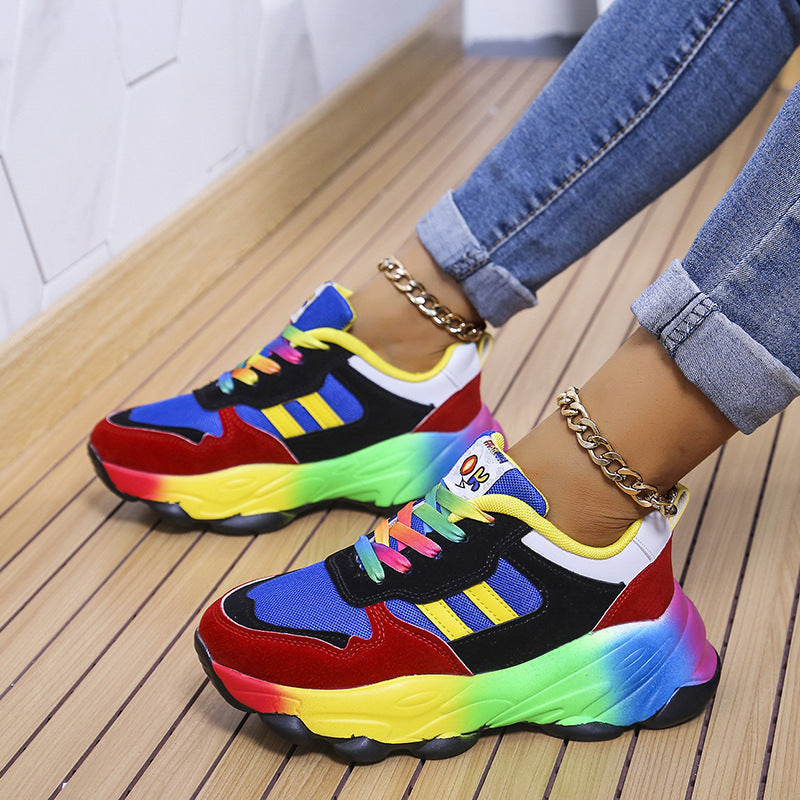 Tracy – Women's Thick Bottom Lace-Up Sports Pumps