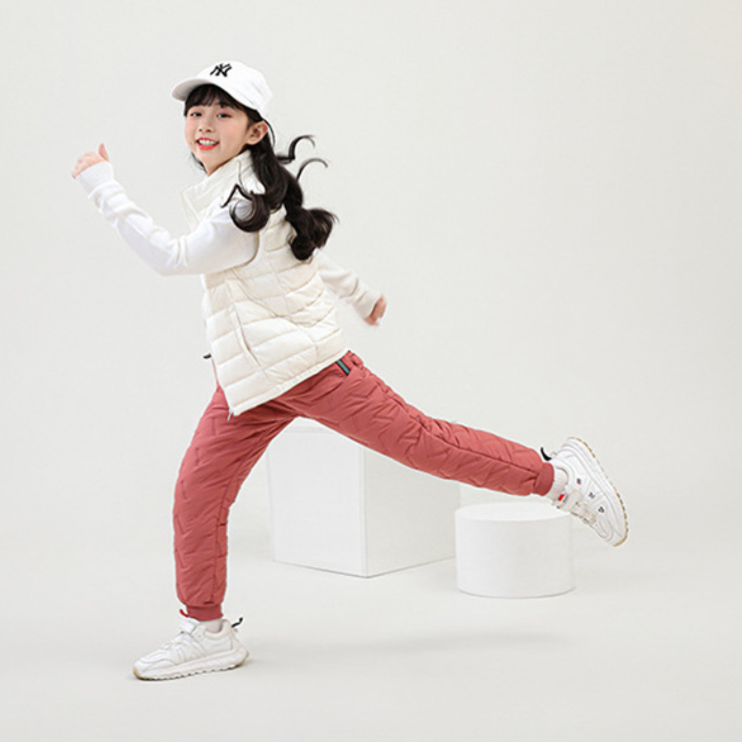 Children's Outdoor Winter Pants Fleece-Lined Waterproof Windproof Snow Trousers