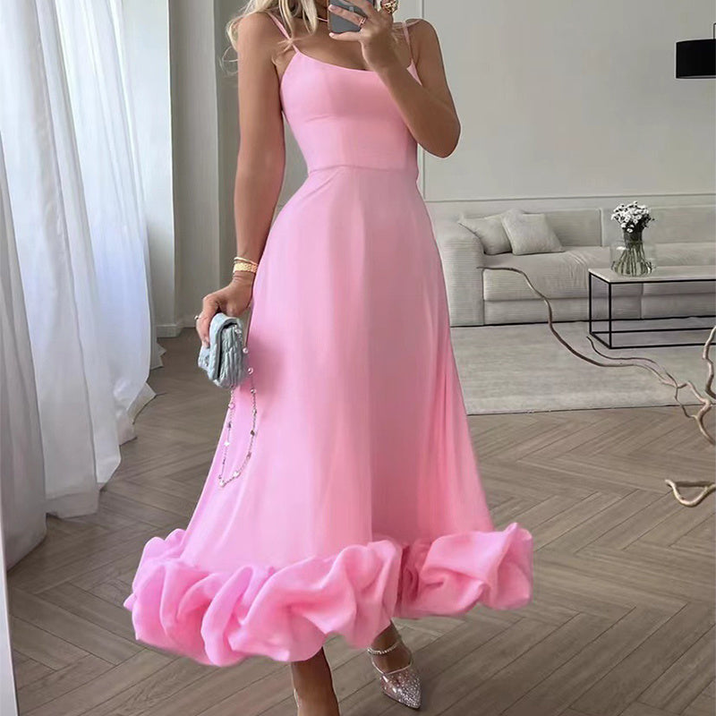 Sharon – Three-Dimensional Flower A-Line Skirt