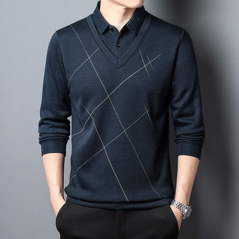 Donald – Men's Long Sleeve Plaid T-shirt