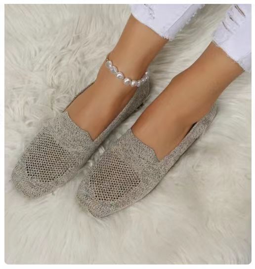 Christine – Square Toe Flat Bottom Casual Shoes
