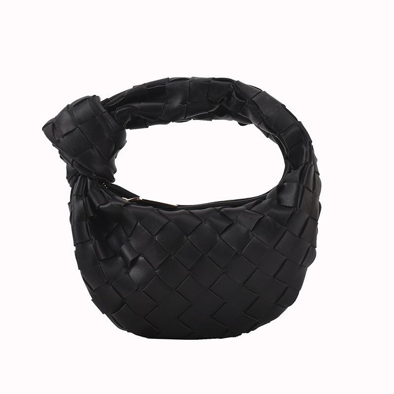 Angela – Woven Small Round Bag in Solid Colors