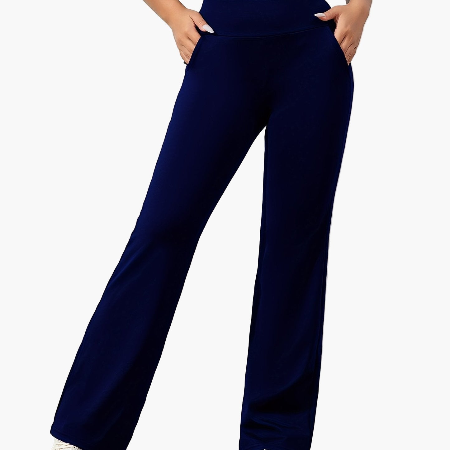 Women's Yoga Flared Pants with Pockets – Stylish High Waist Activewear for Workout & Leisure
