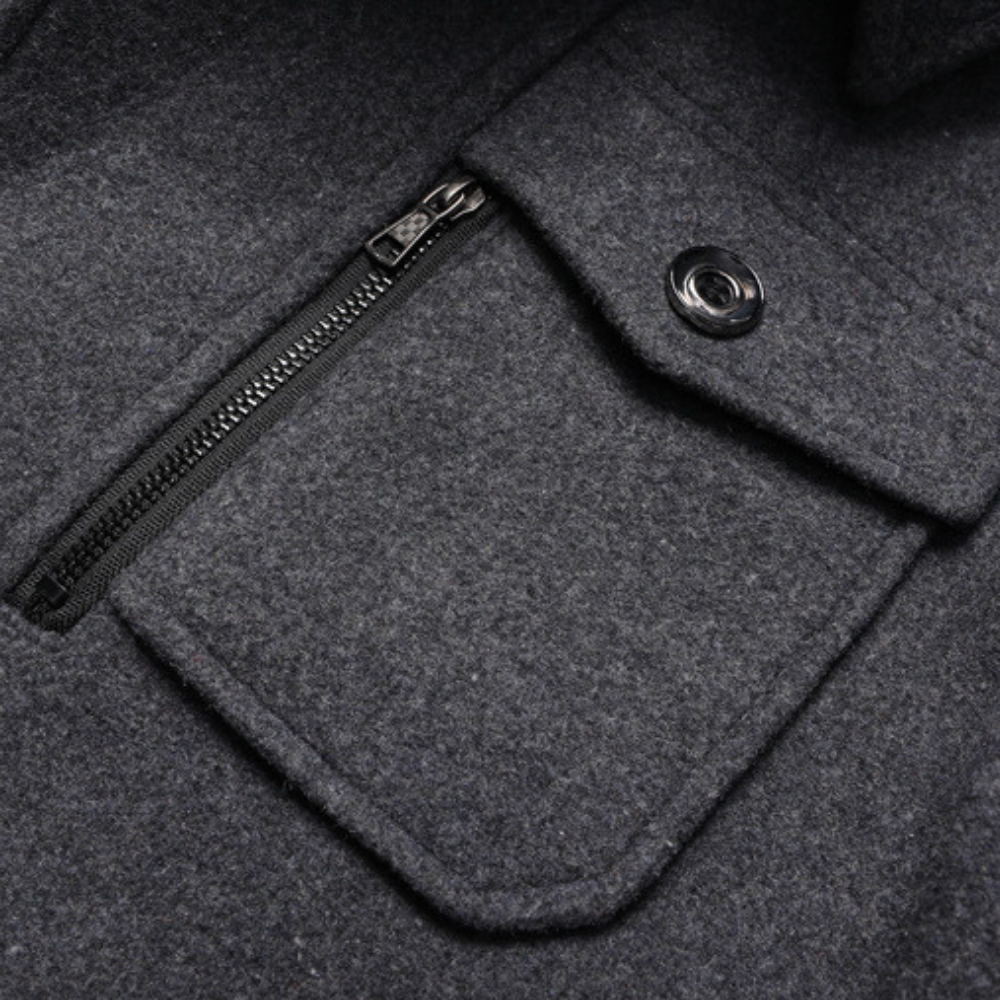 Men's Classic Formal Winter Overcoat – Elegant Two-Piece Business & Casual Jacket