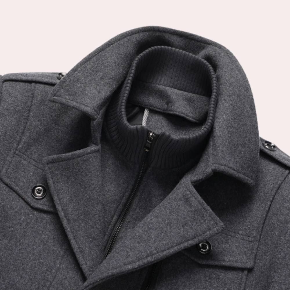 Men's Classic Formal Winter Overcoat – Elegant Two-Piece Business & Casual Jacket