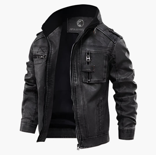 Men's Classic Biker Style Leather Jacket – Timeless Fashion for Modern Men