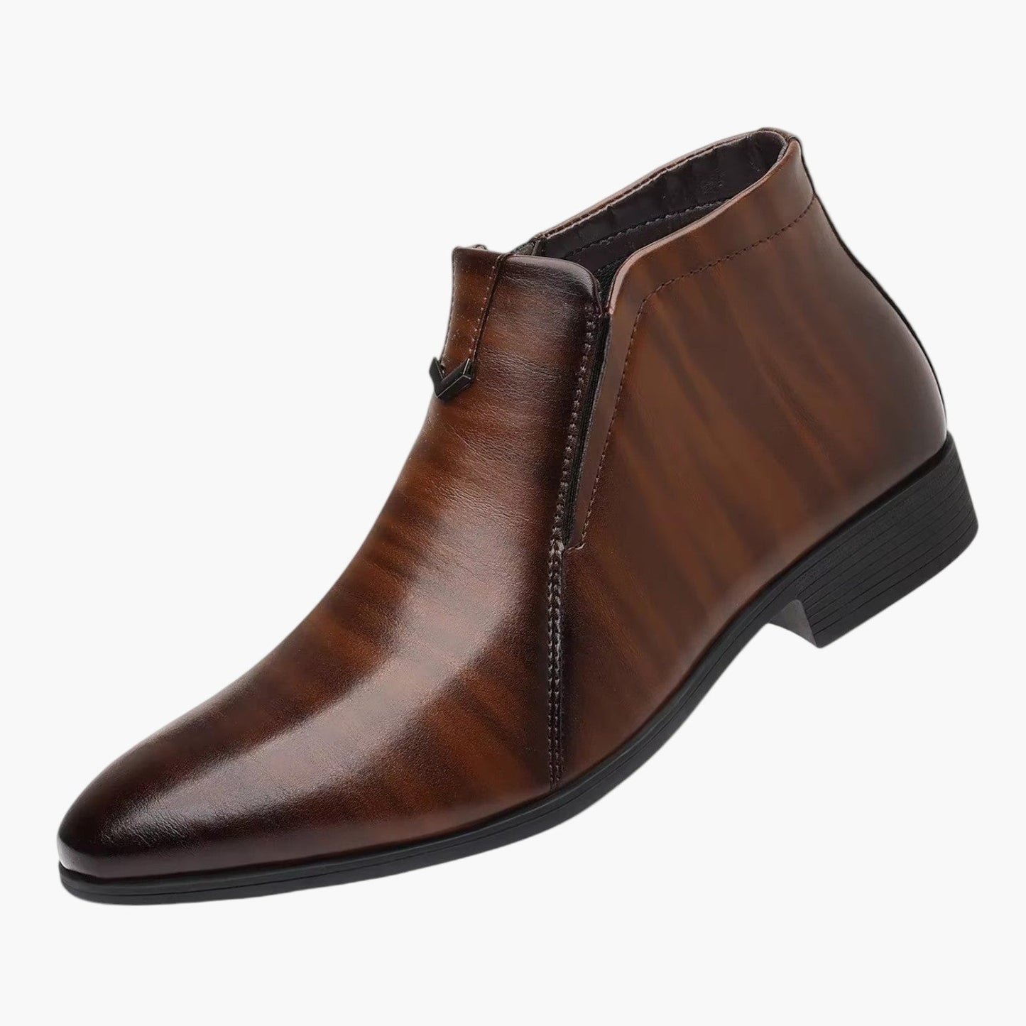 Men's Retro High-Top Dress Ankle Boots Classic Formal Zip-Up Shoes