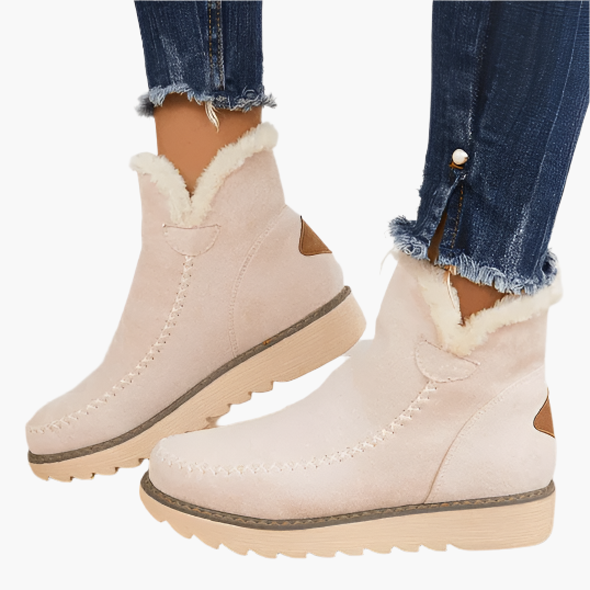 Women's Winter Snow Boots Cozy Slip-On with Non-Slip Sole for Cold Weather Comfort