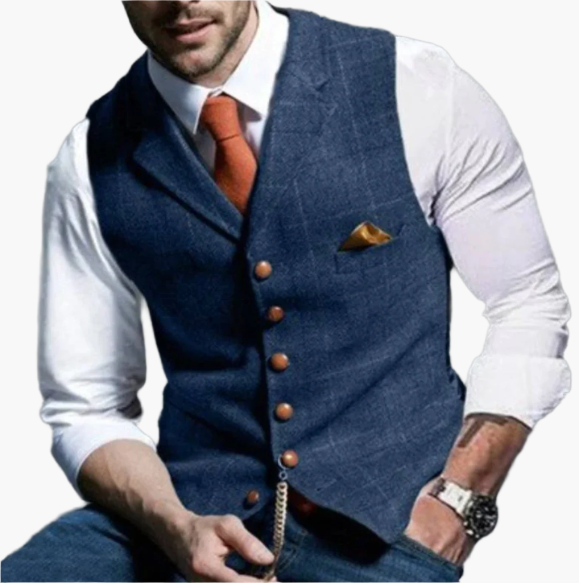 Men's Vintage Waistcoat – Classic Formal and Casual Vest for Timeless Elegance