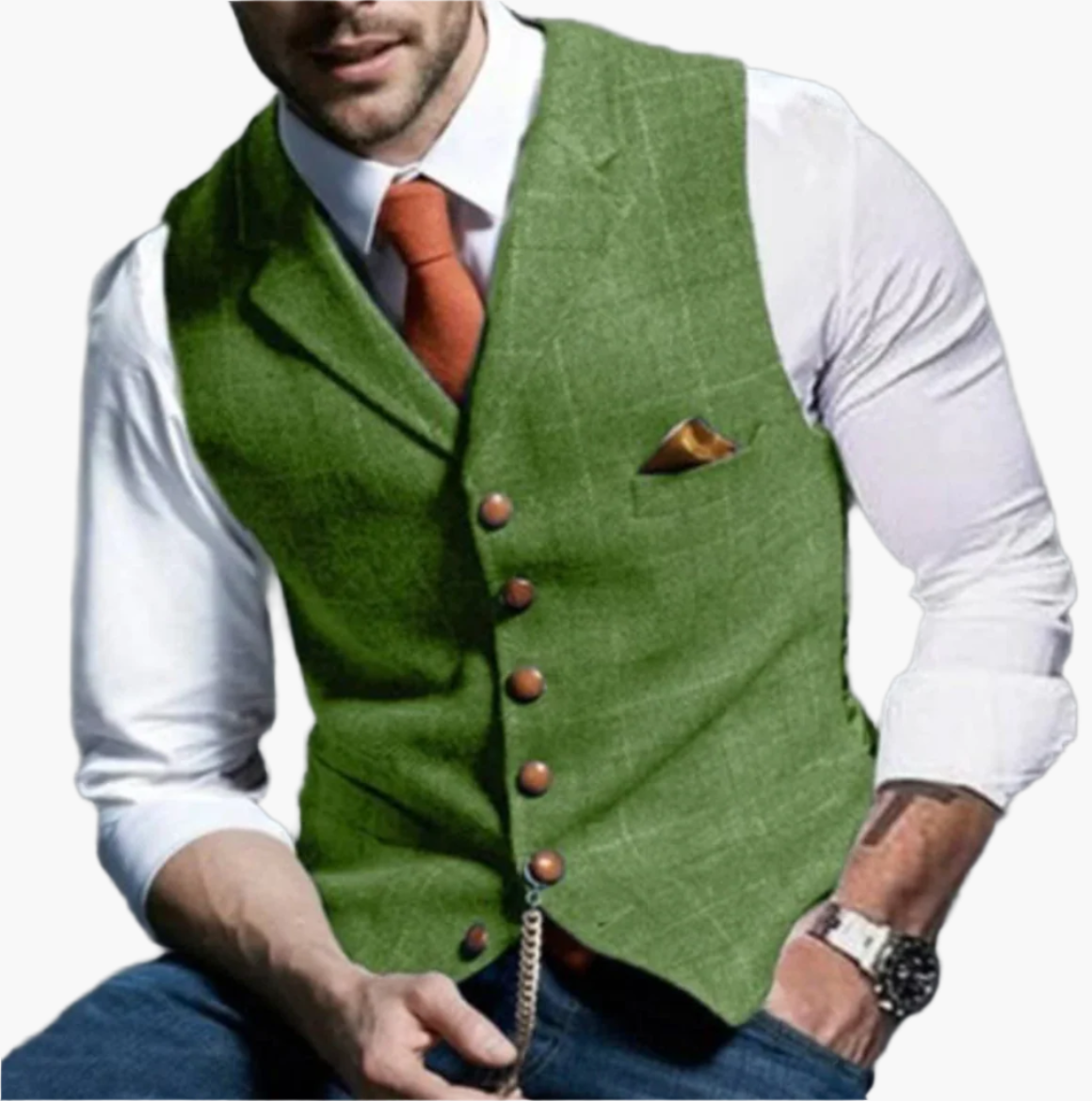 Men's Vintage Waistcoat – Classic Formal and Casual Vest for Timeless Elegance
