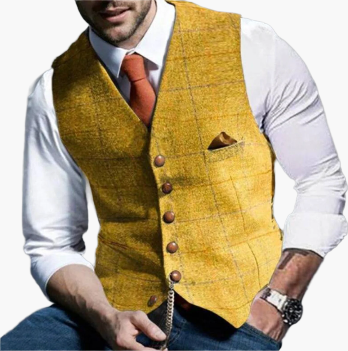 Men's Vintage Waistcoat – Classic Formal and Casual Vest for Timeless Elegance