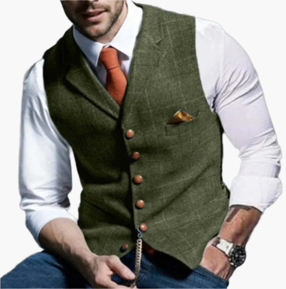 Men's Vintage Waistcoat – Classic Formal and Casual Vest for Timeless Elegance