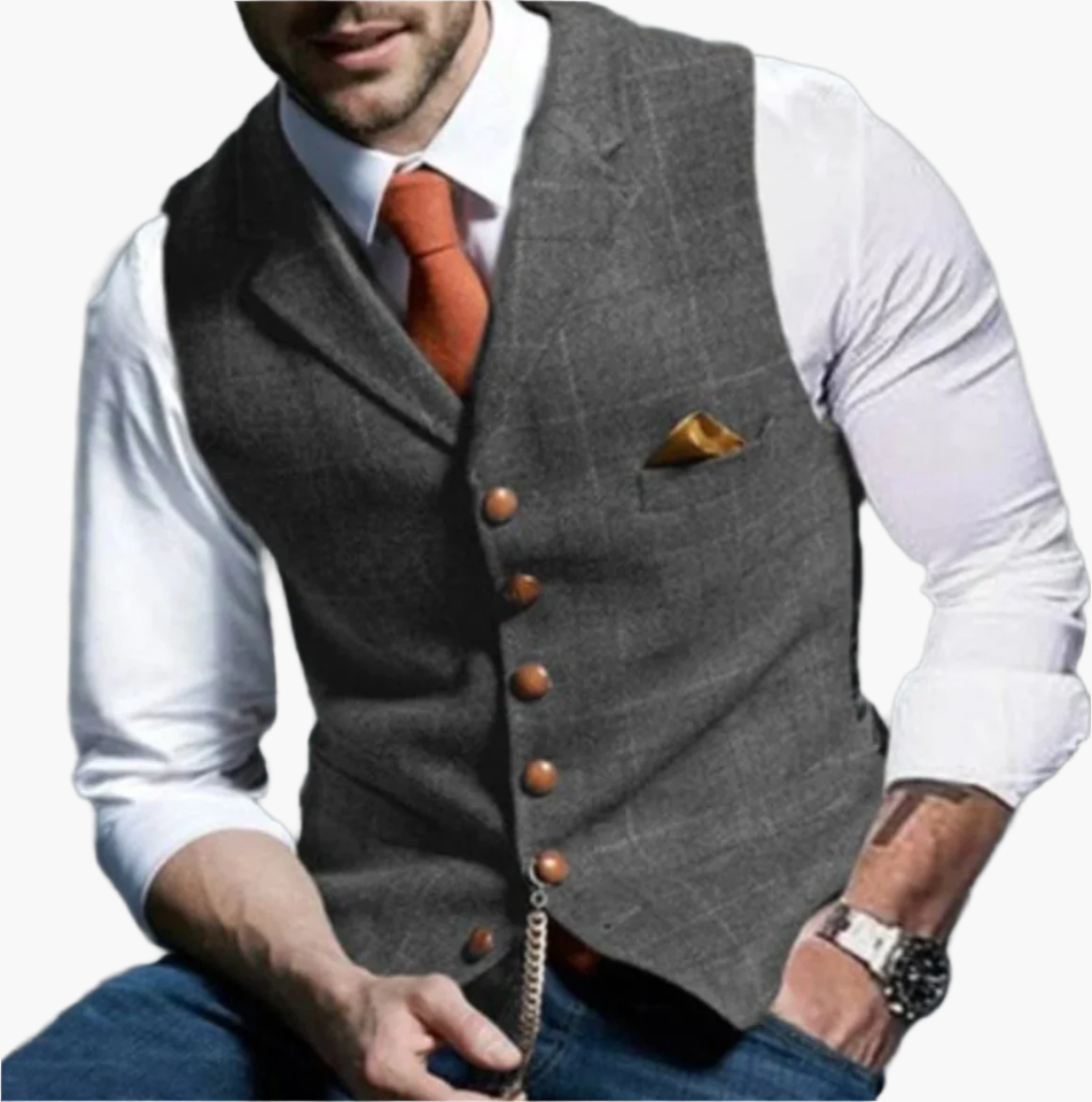 Men's Vintage Waistcoat – Classic Formal and Casual Vest for Timeless Elegance