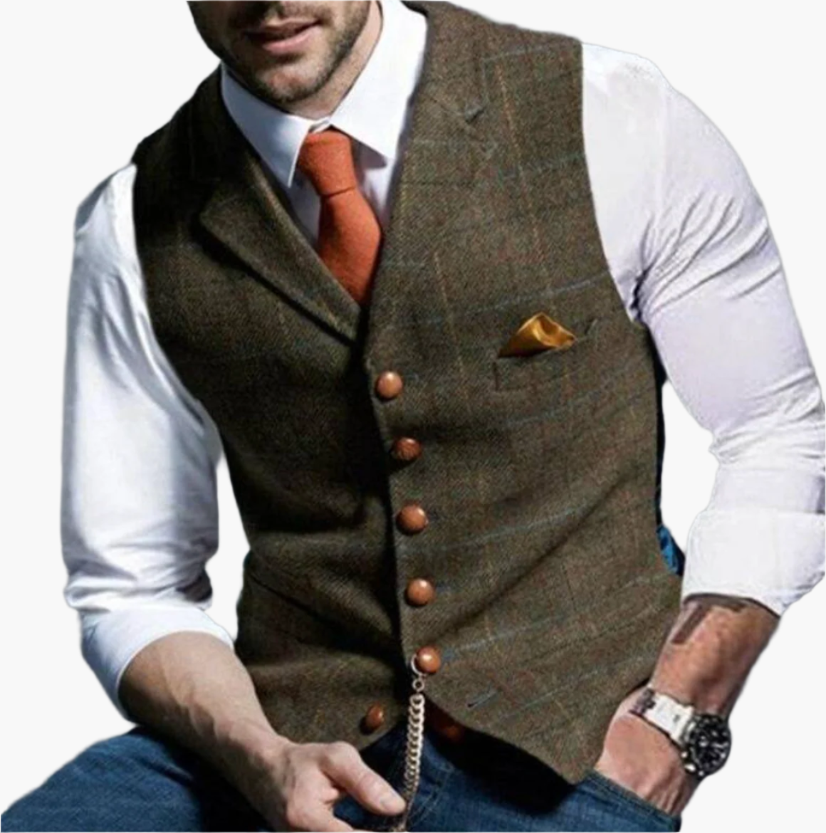 Men's Vintage Waistcoat – Classic Formal and Casual Vest for Timeless Elegance
