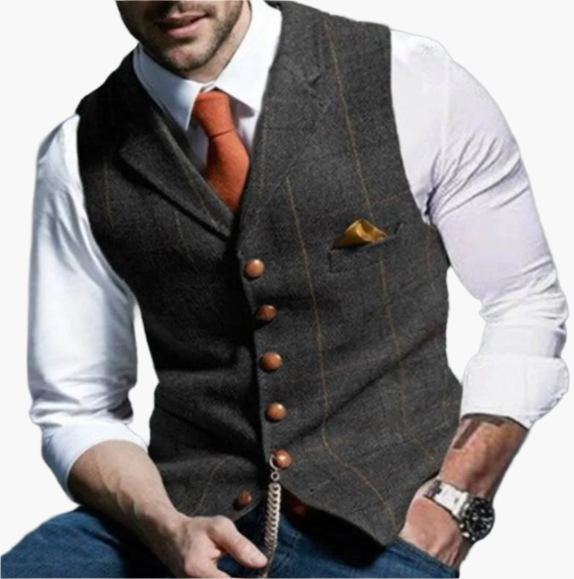Men's Vintage Waistcoat – Classic Formal and Casual Vest for Timeless Elegance