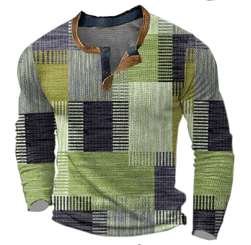 Men's Casual Patchwork Knit Pullover Sweater – Modern Autumn Winter Style